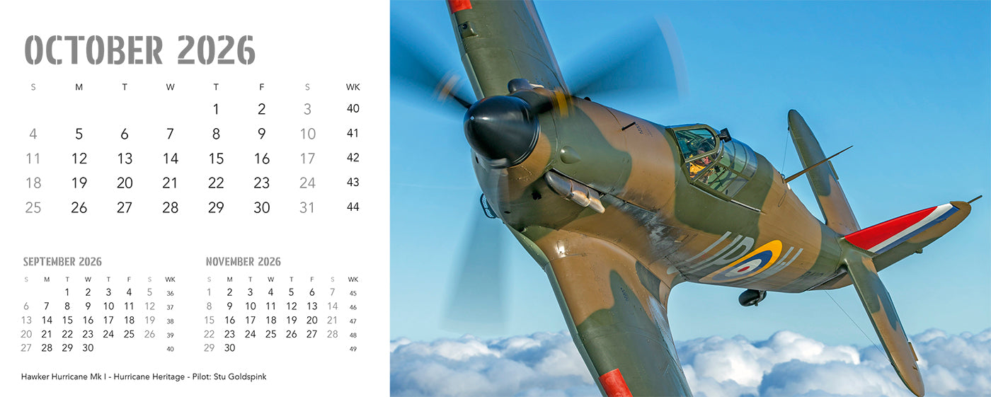 Flying Legends Desk Calendar