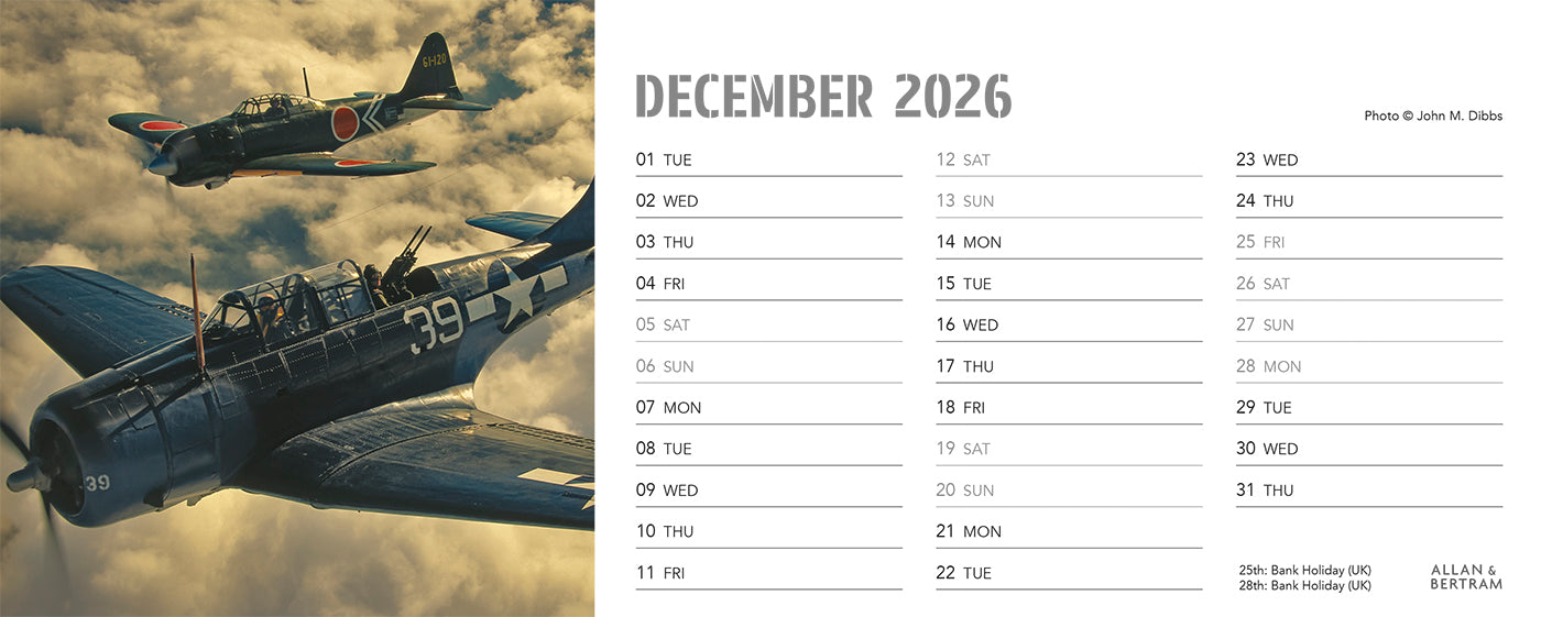 Flying Legends Desk Calendar
