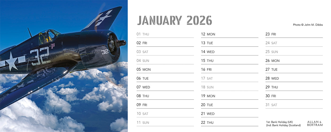 Flying Legends Desk Calendar