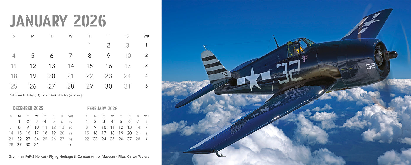 Flying Legends Desk Calendar