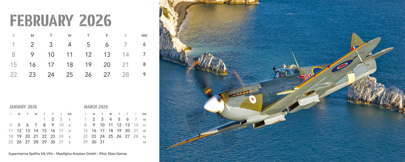 Flying Legends Desk Calendar
