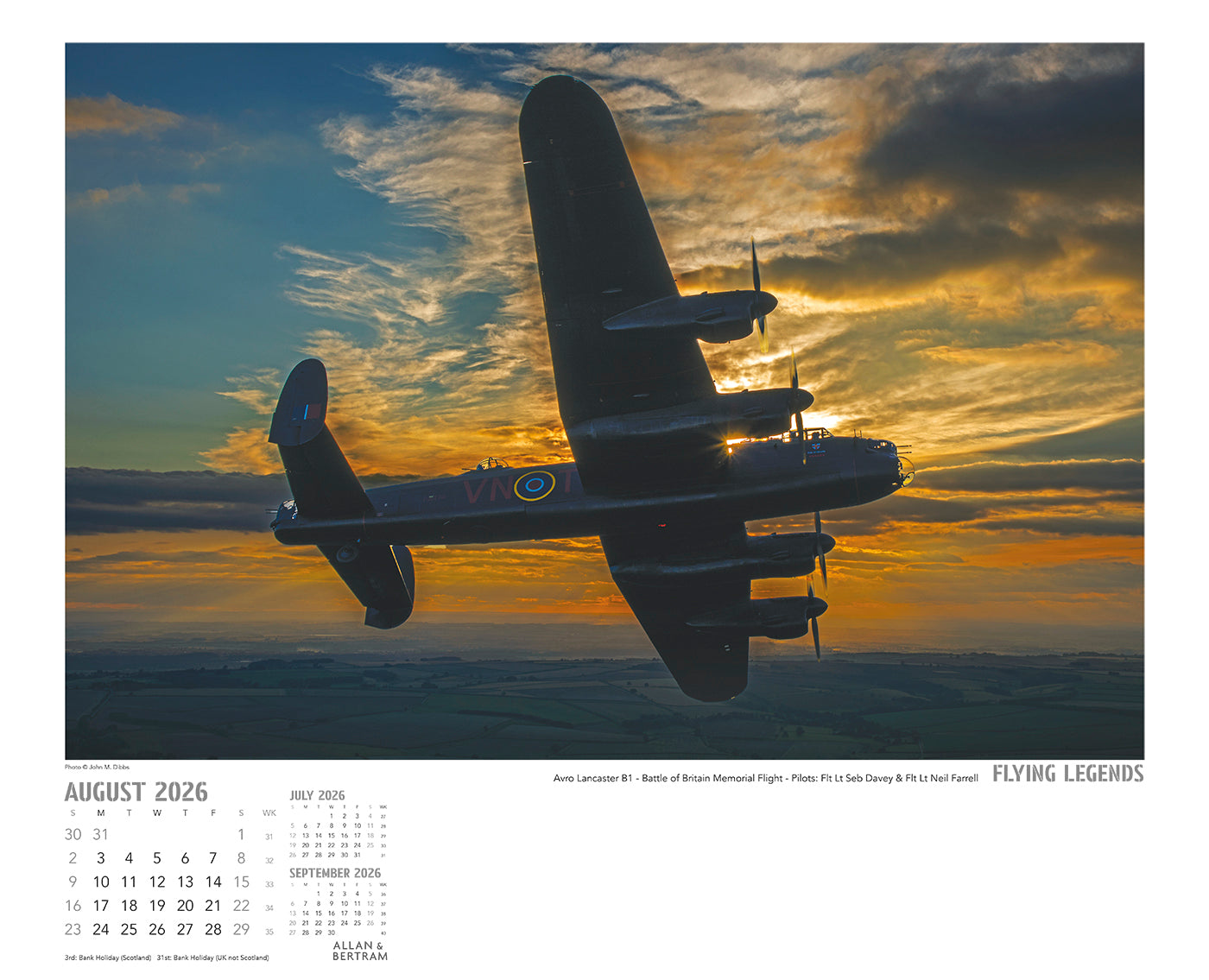 Flying Legends Wall Calendar