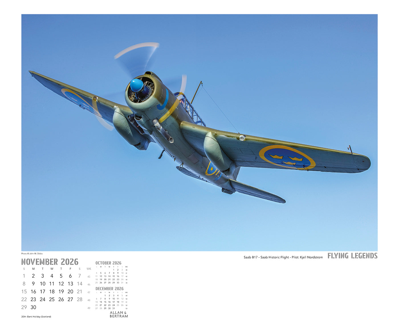 Flying Legends Wall Calendar