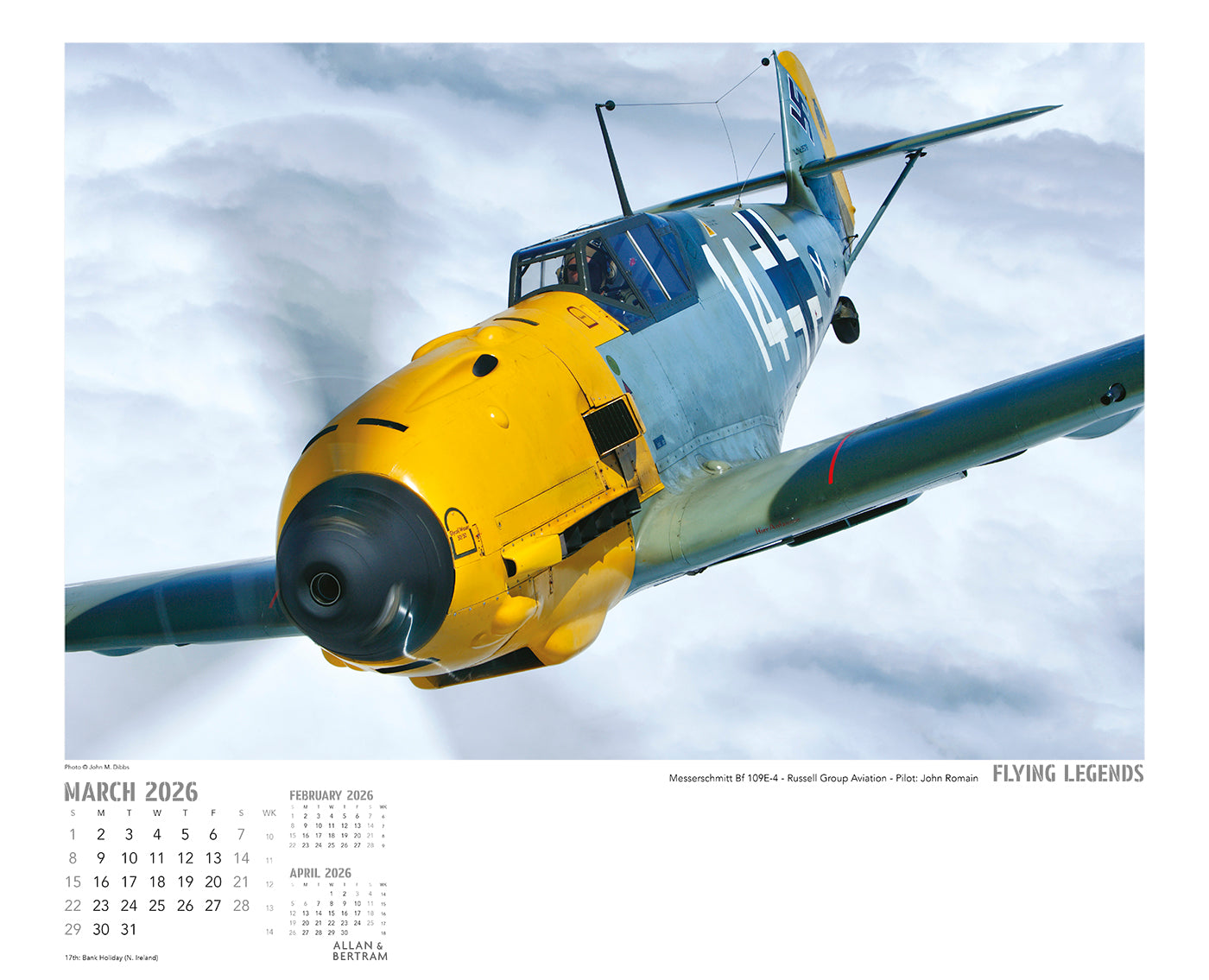 Flying Legends Wall Calendar