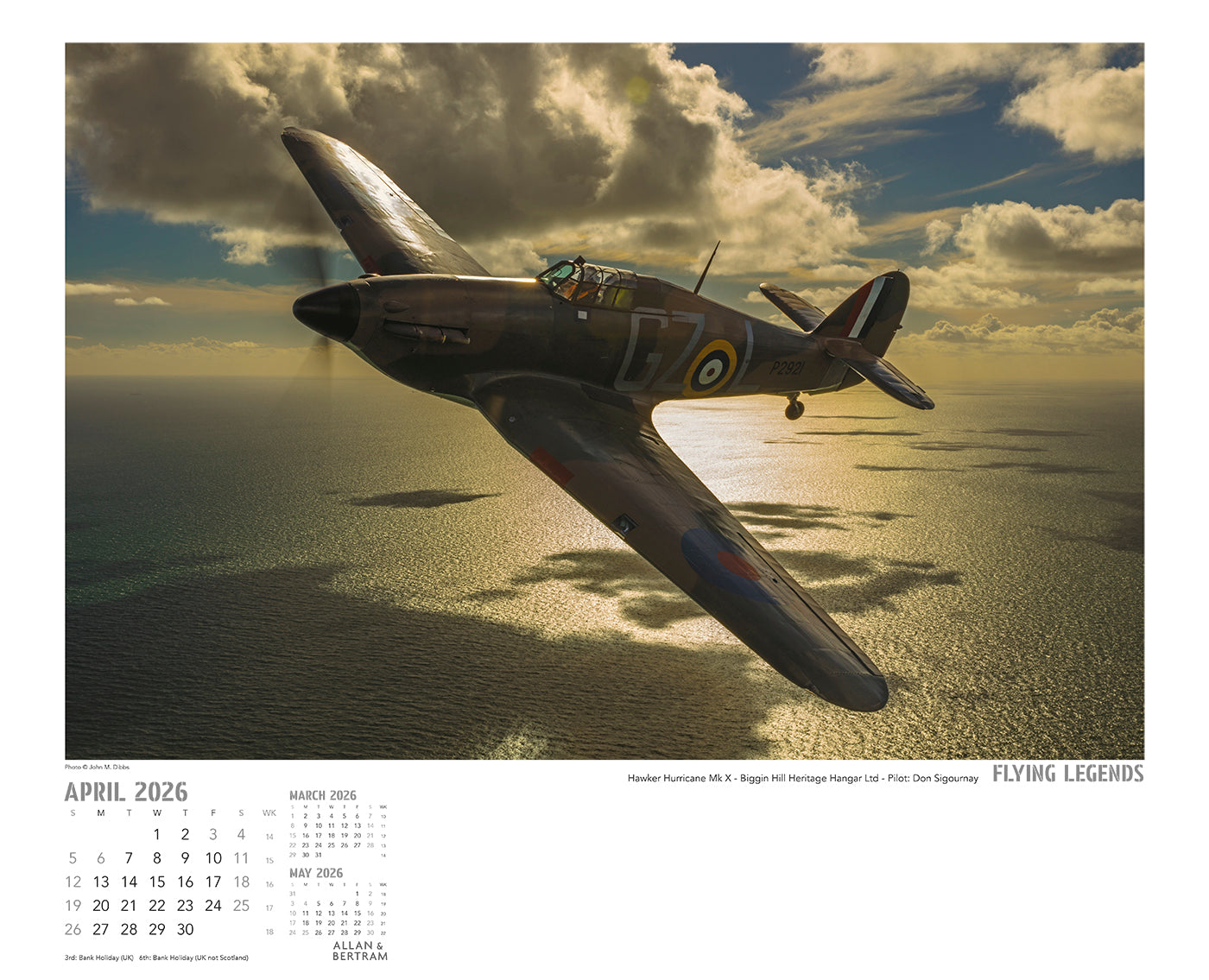 Flying Legends Wall Calendar
