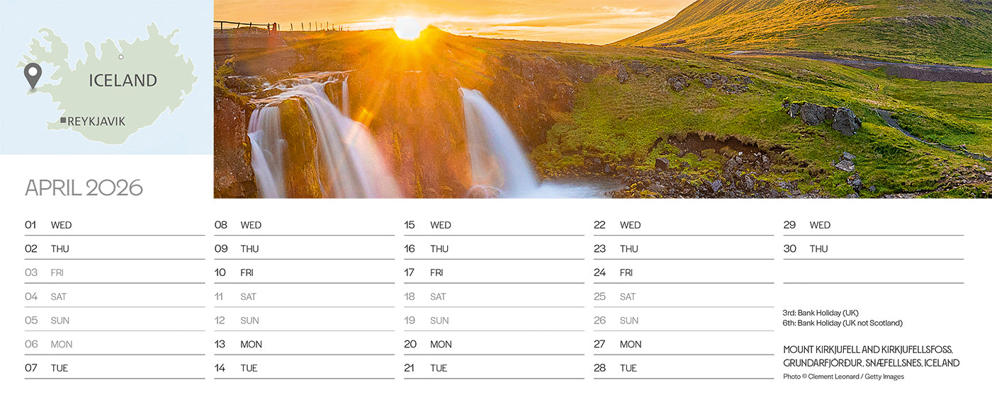 The Grand Tour Desk Calendar