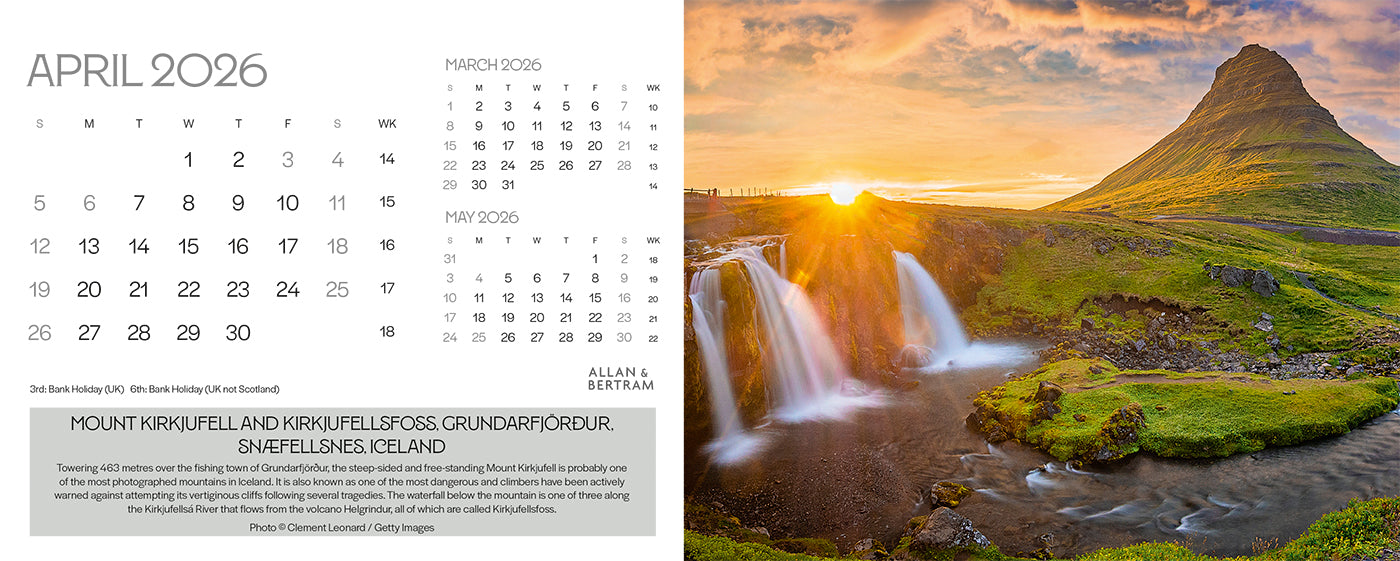 The Grand Tour Desk Calendar