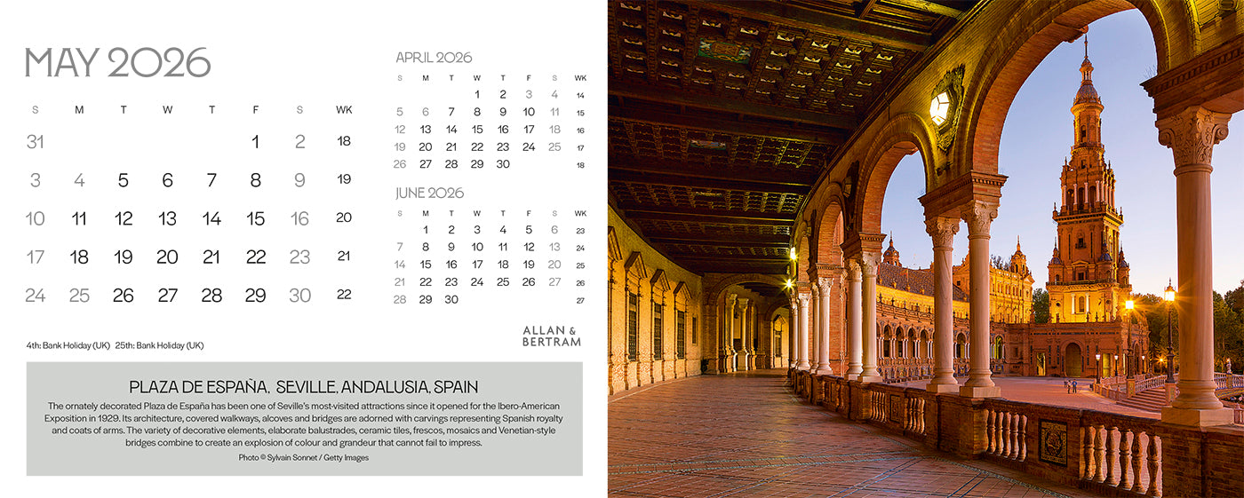 The Grand Tour Desk Calendar