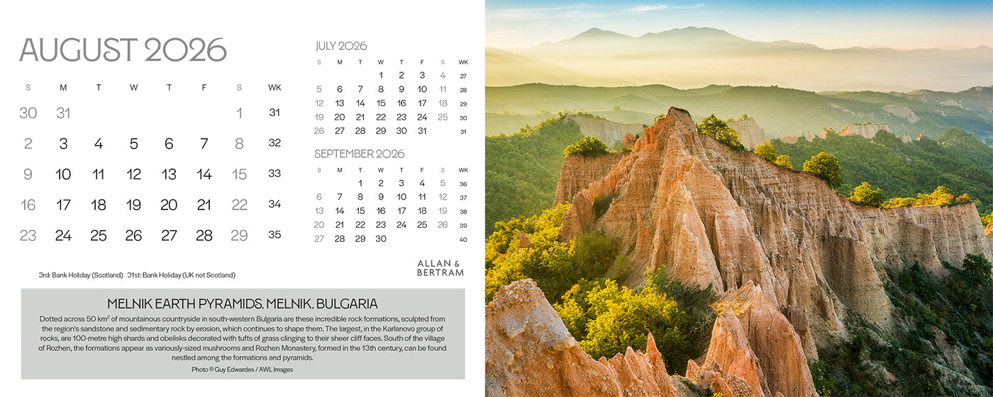 The Grand Tour Desk Calendar