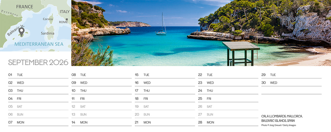 The Grand Tour Desk Calendar