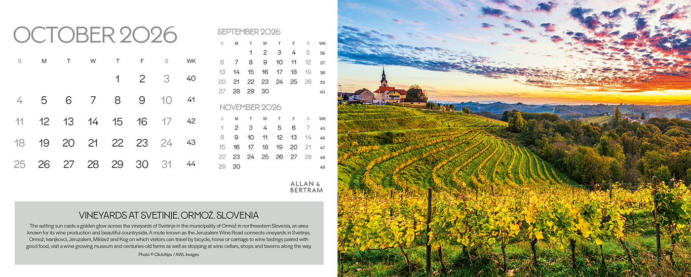 The Grand Tour Desk Calendar