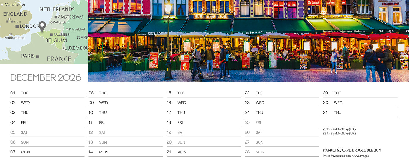 The Grand Tour Desk Calendar