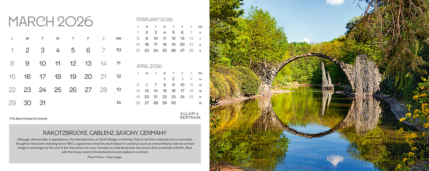 The Grand Tour Desk Calendar