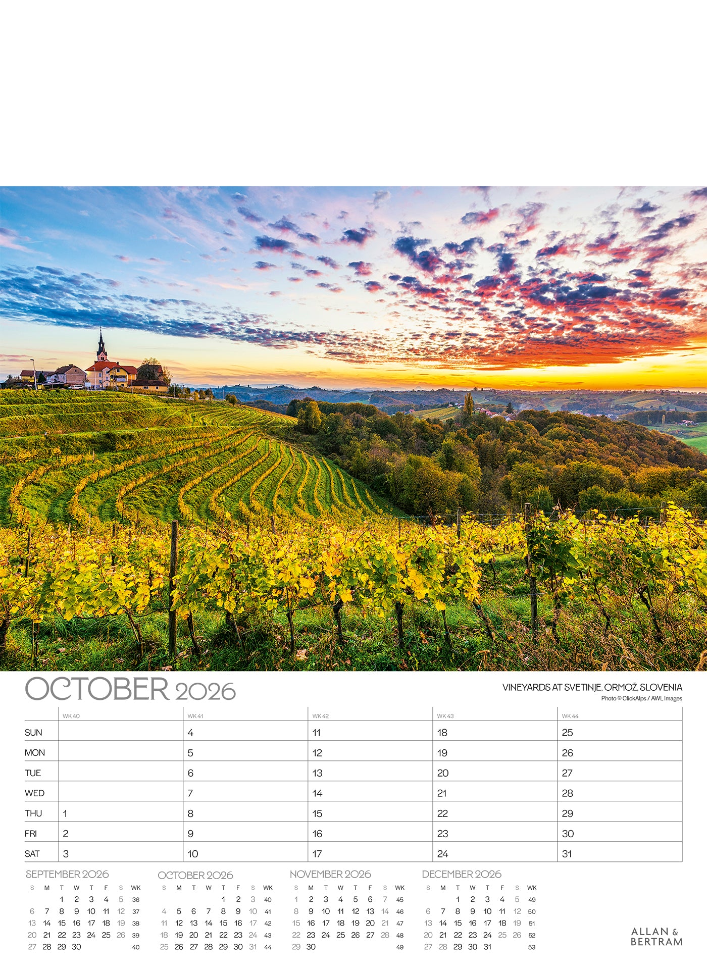 The Grand Tour Junior Wall Calendar