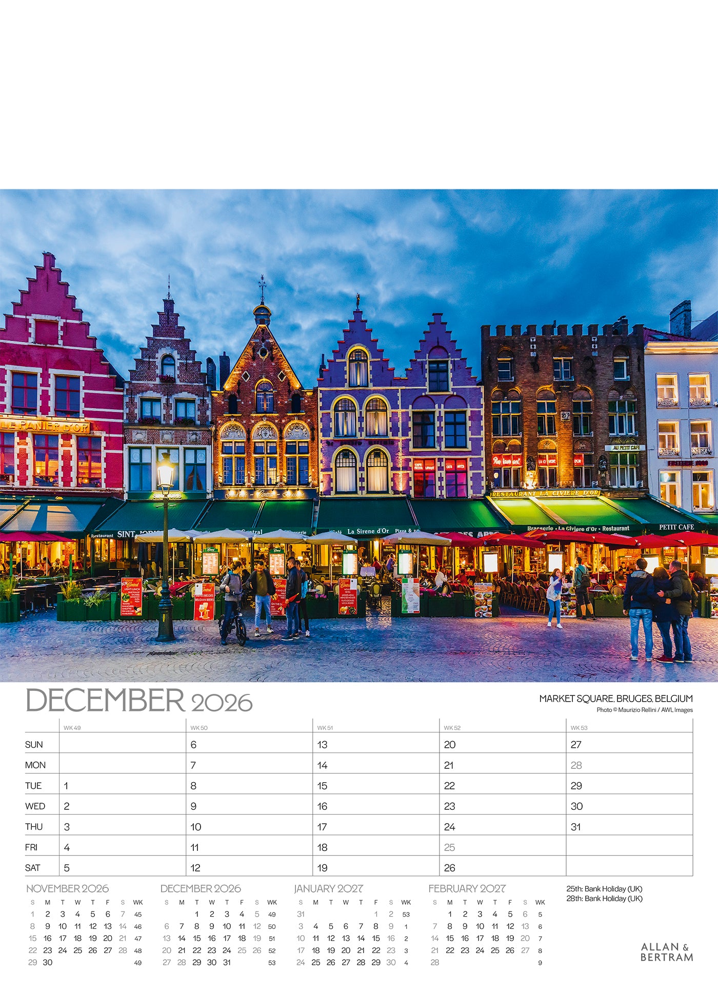 The Grand Tour Junior Wall Calendar