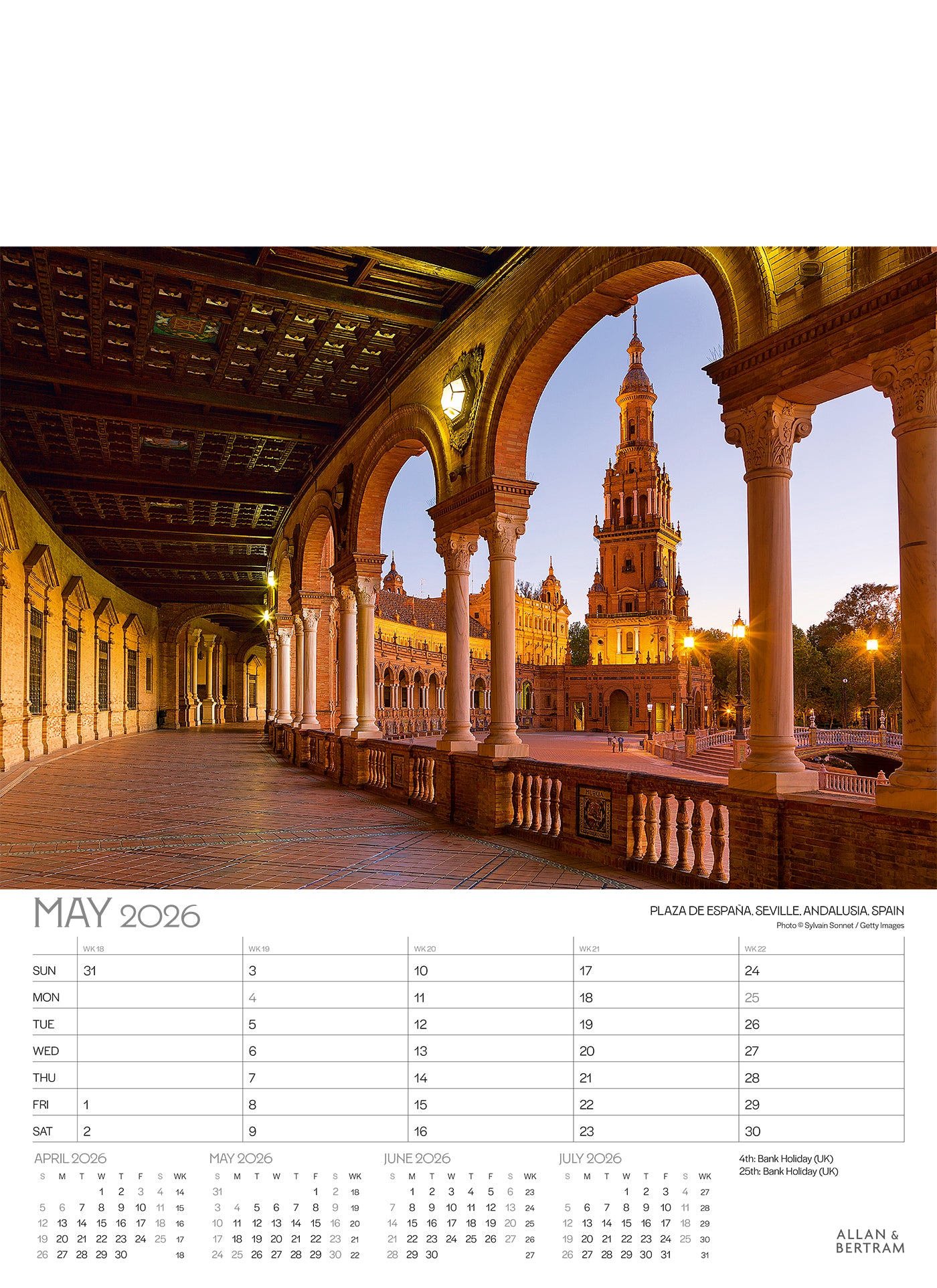 The Grand Tour Junior Wall Calendar