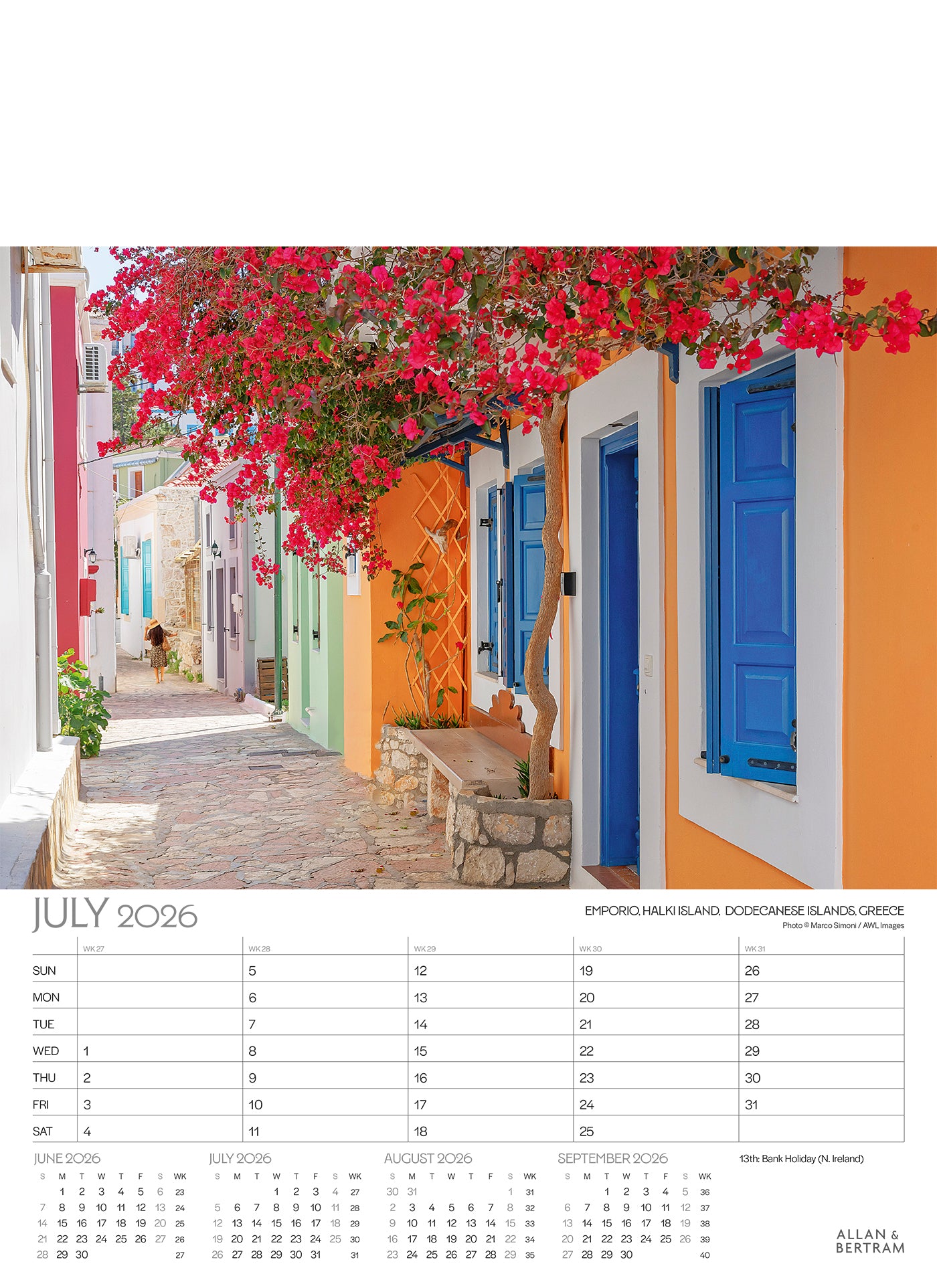 The Grand Tour Junior Wall Calendar