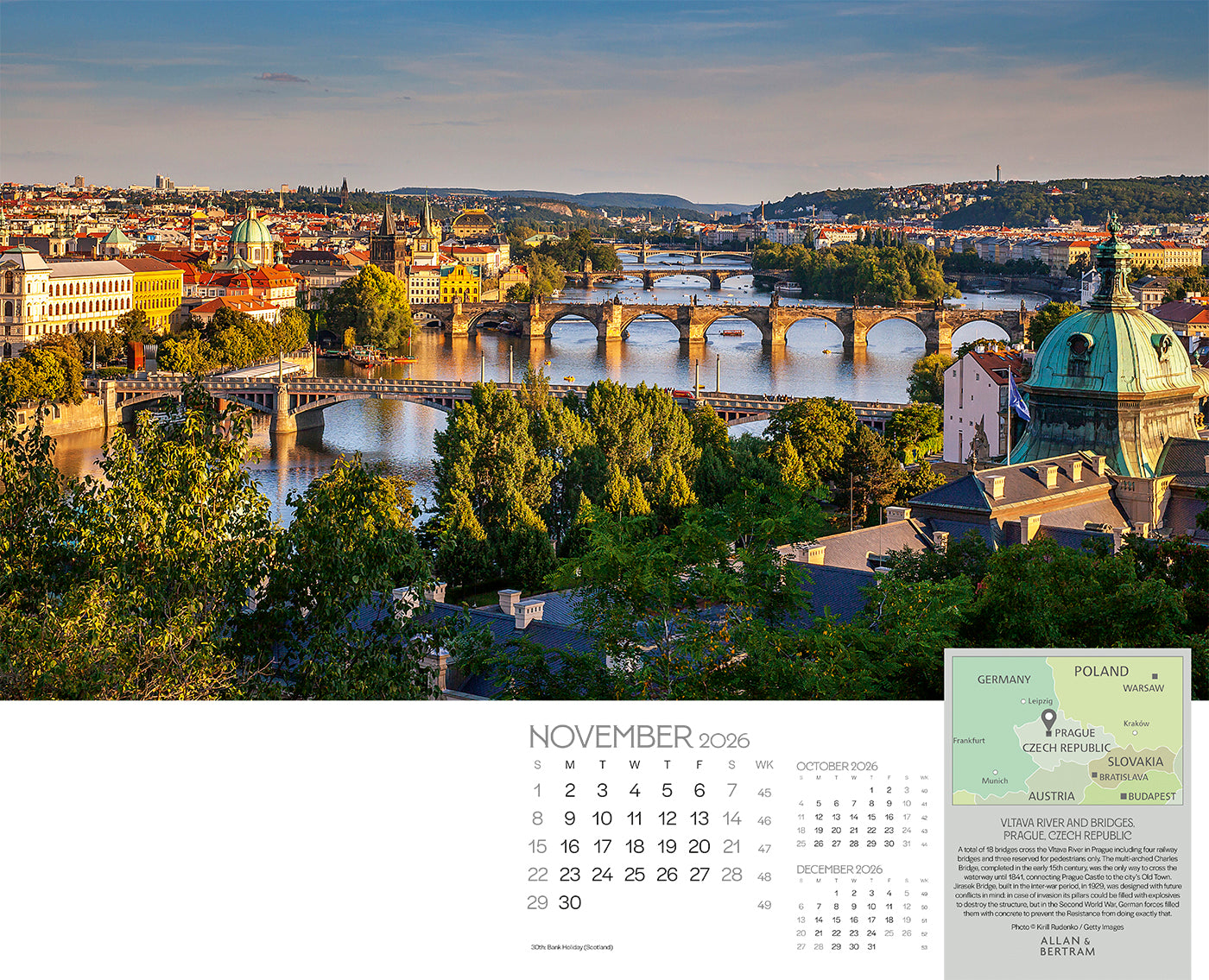 The Grand Tour Wall Calendar