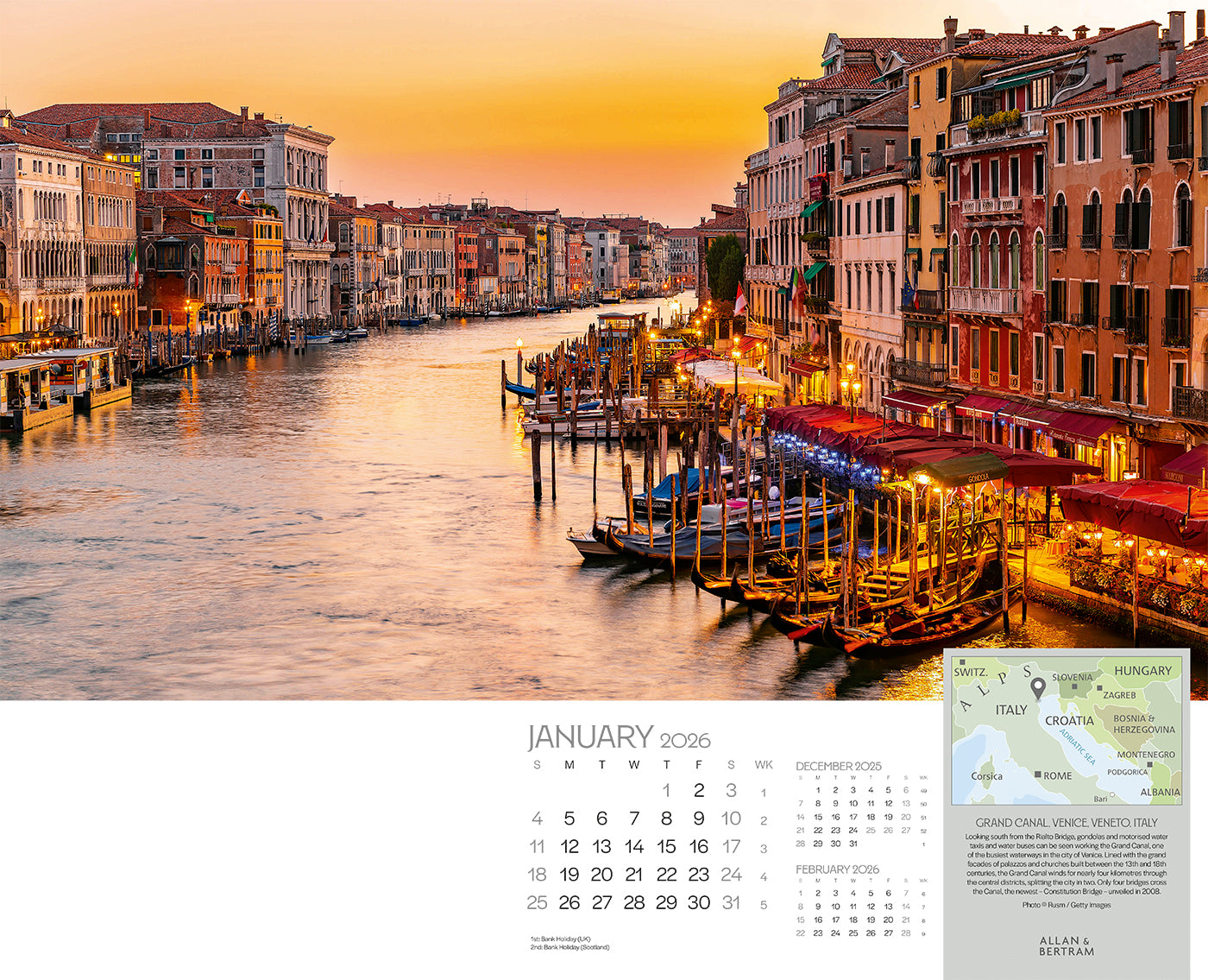 The Grand Tour Wall Calendar