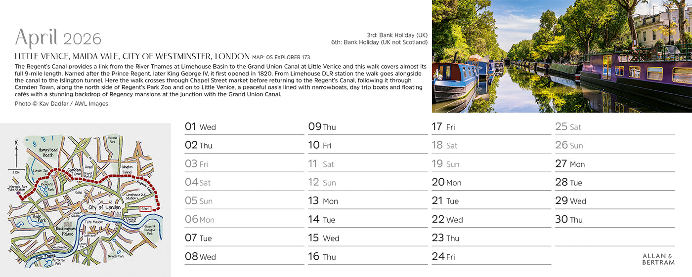Great Britain Desk Calendar