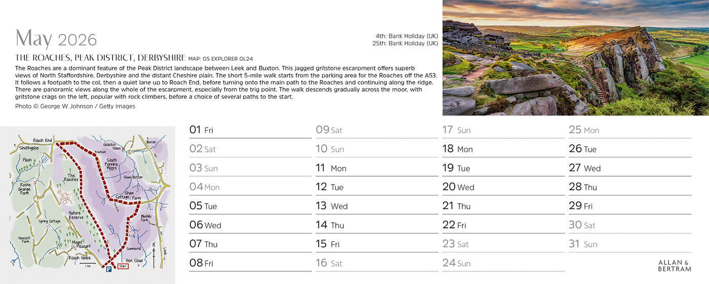 Great Britain Desk Calendar