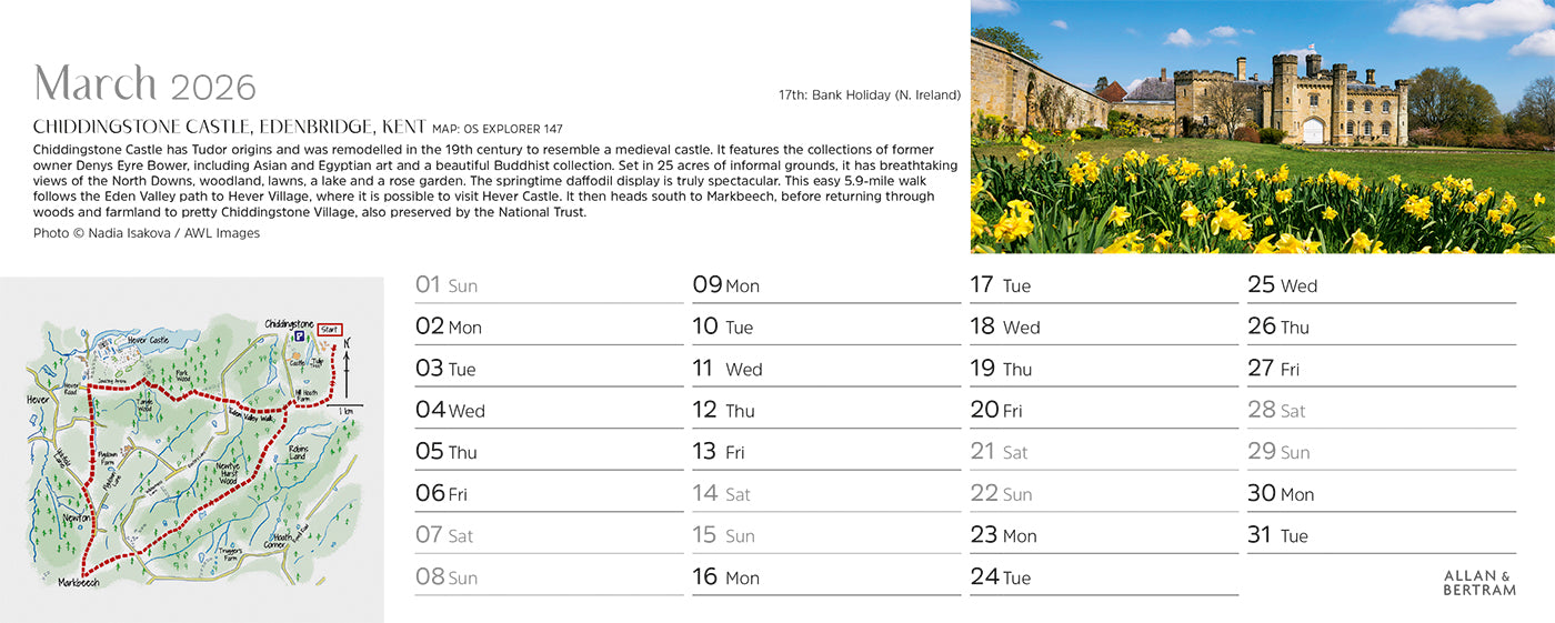 Great Britain Desk Calendar