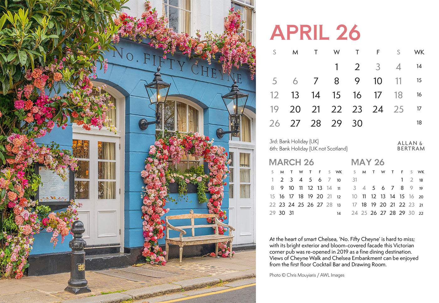 London Midi Desk Calendar