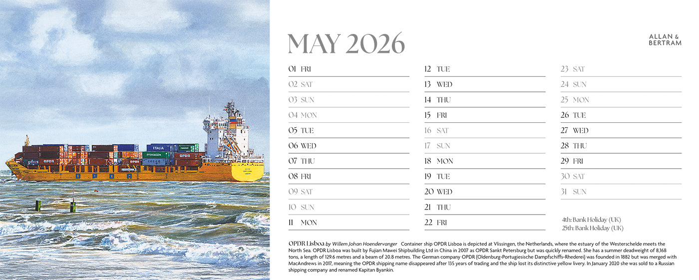 Maritime Gallery Desk Calendar