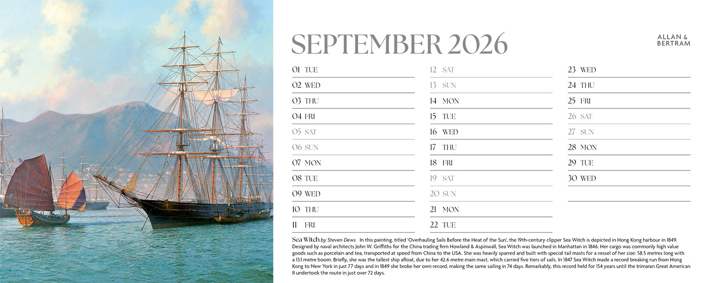 Maritime Gallery Desk Calendar