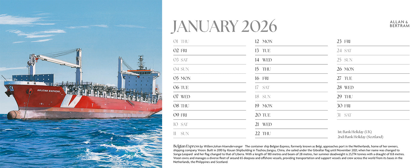 Maritime Gallery Desk Calendar
