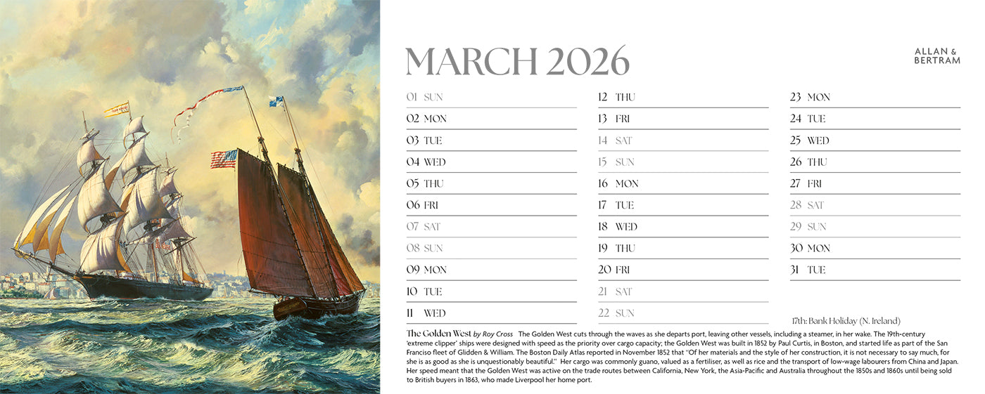 Maritime Gallery Desk Calendar