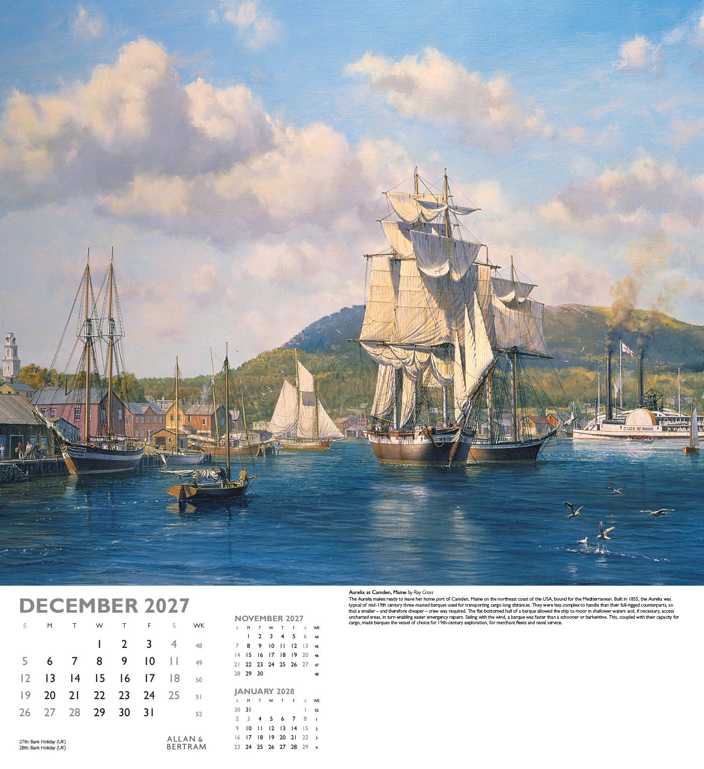 Maritime Gallery Wall Calendar