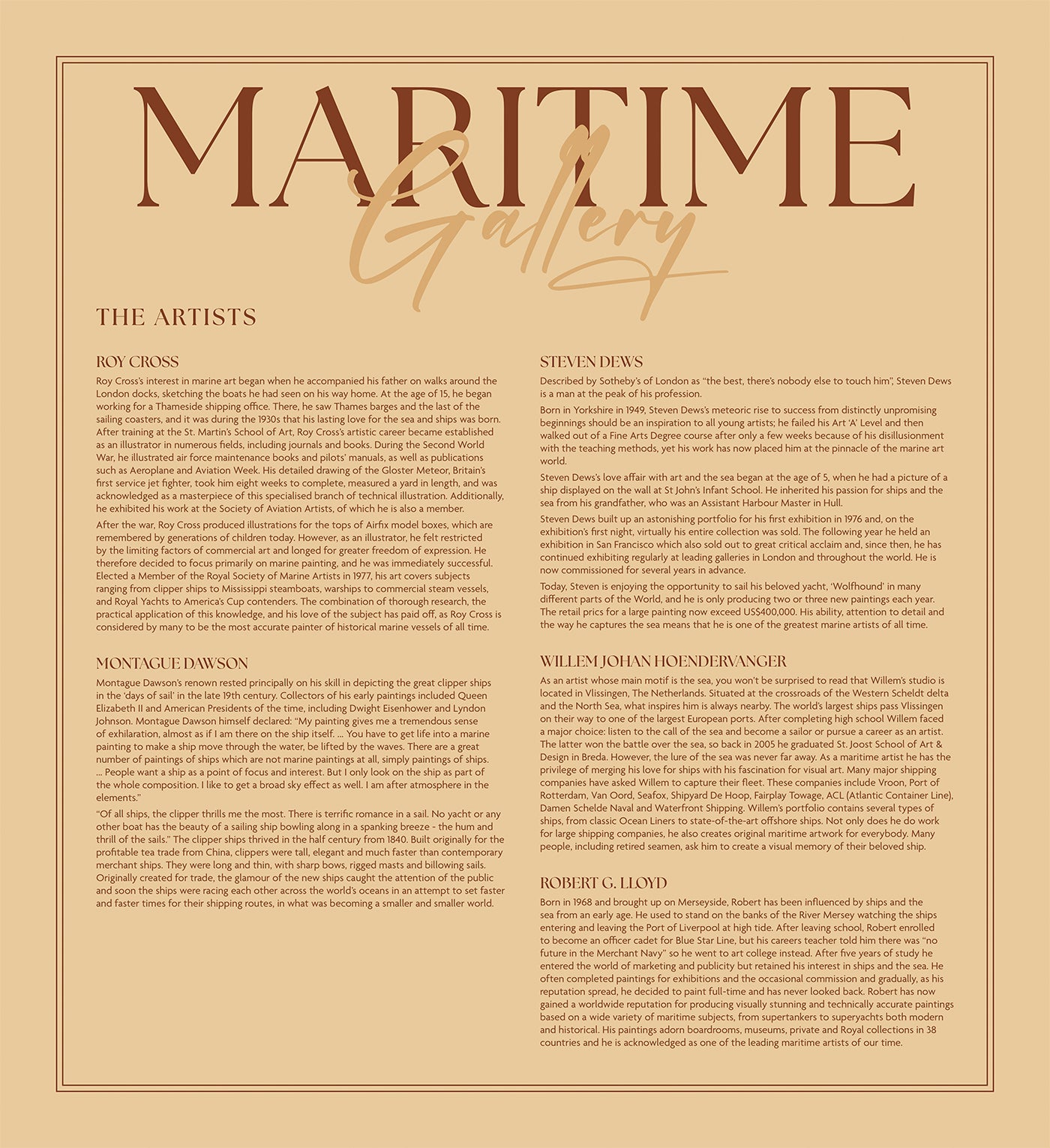 Maritime Gallery Wall Calendar
