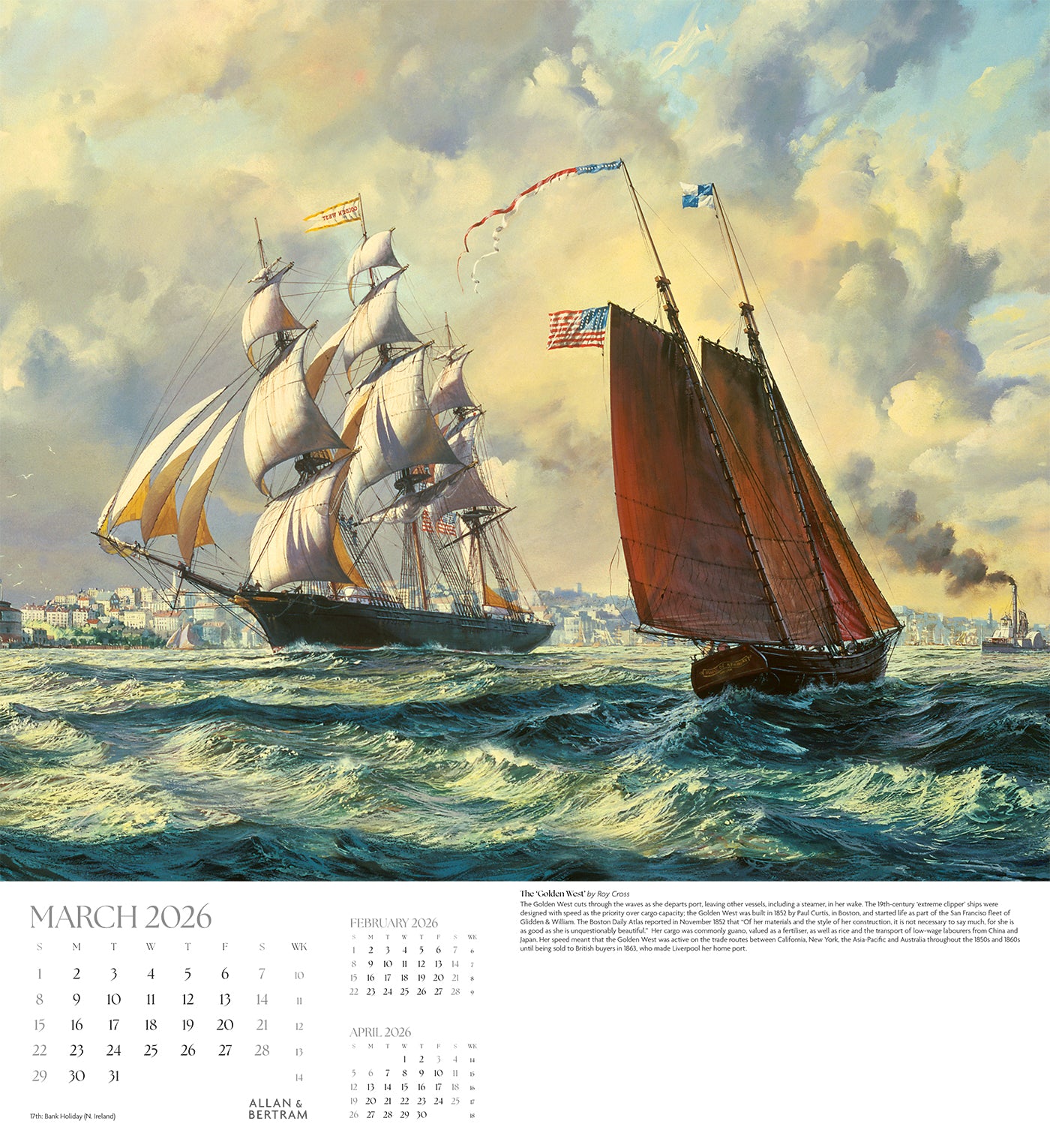 Maritime Gallery Wall Calendar