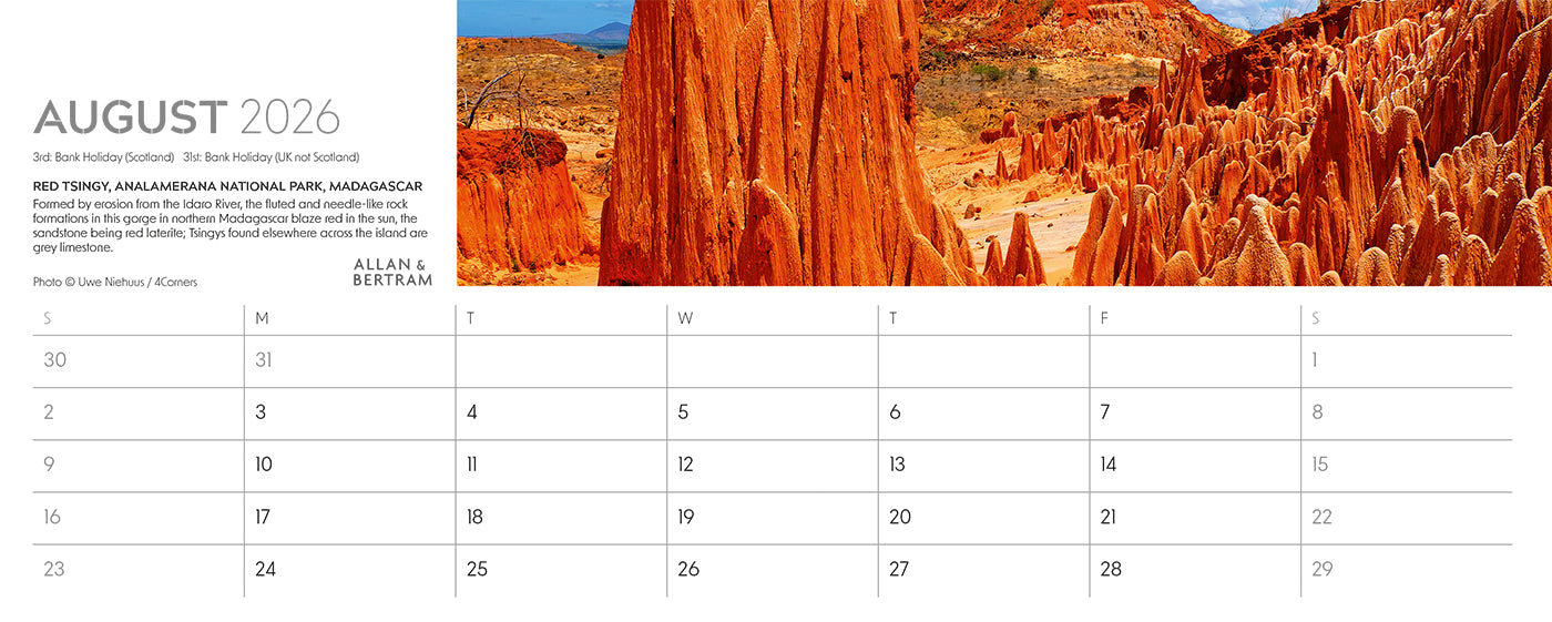 Nature's Architecture Desk Calendar
