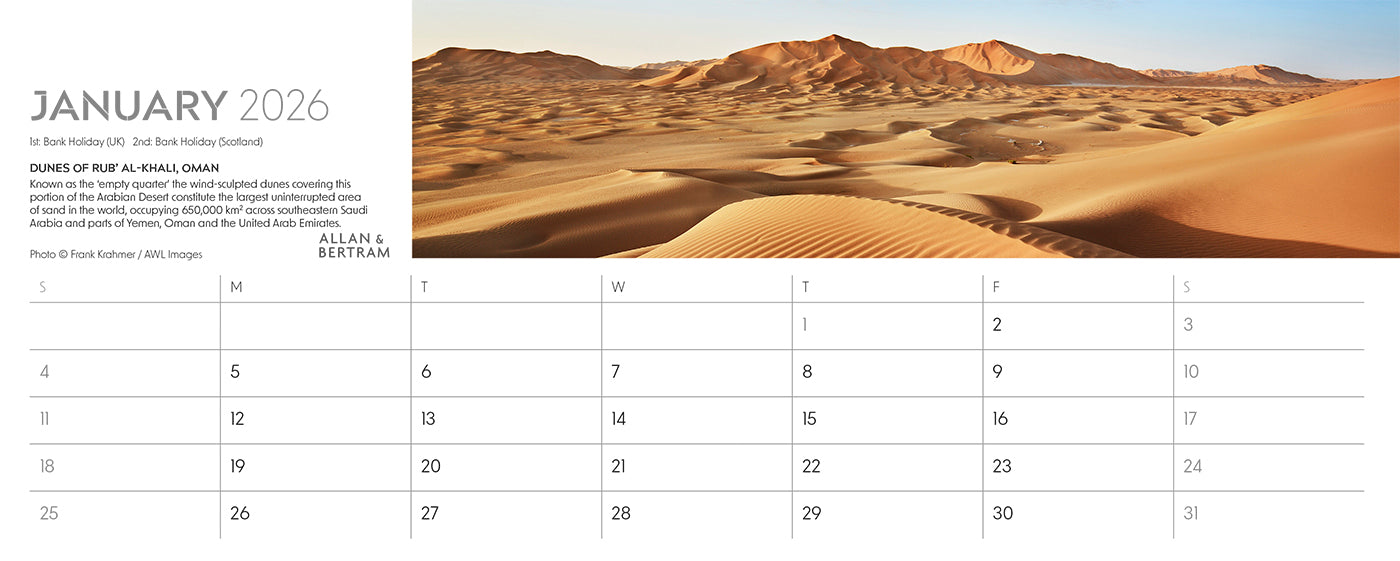 Nature's Architecture Desk Calendar