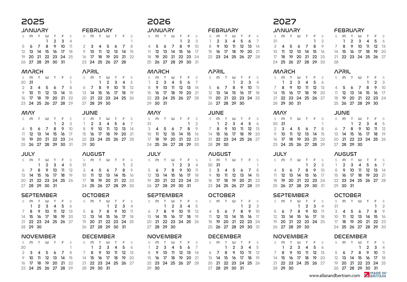 State of the Art Midi Desk Calendar