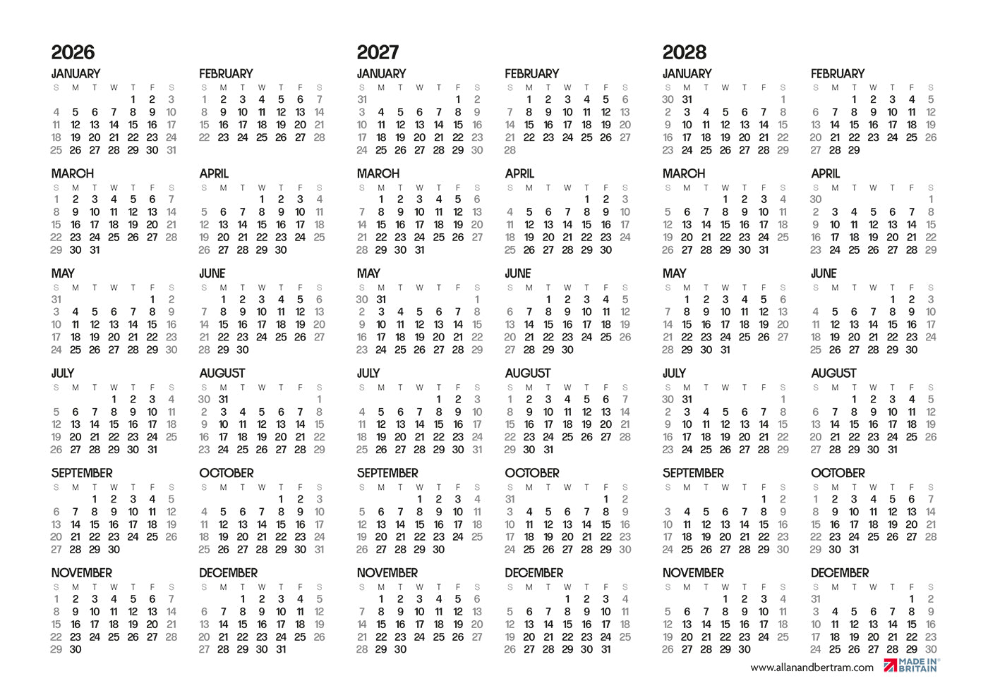 State of the Art Midi Desk Calendar