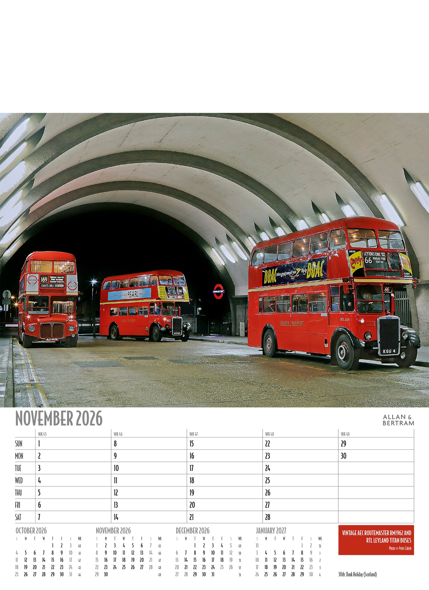 Vintage Power Junior Wall Calendar