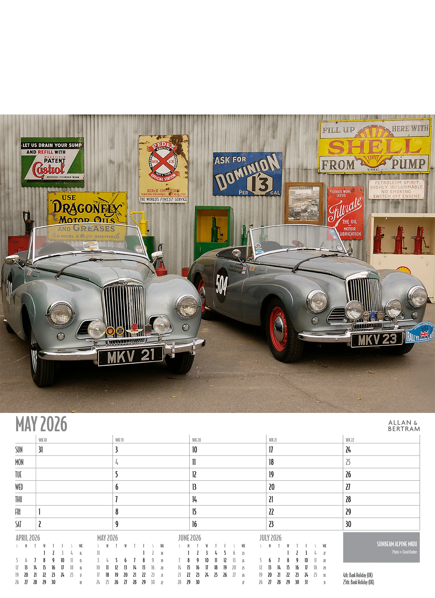 Vintage Power Junior Wall Calendar