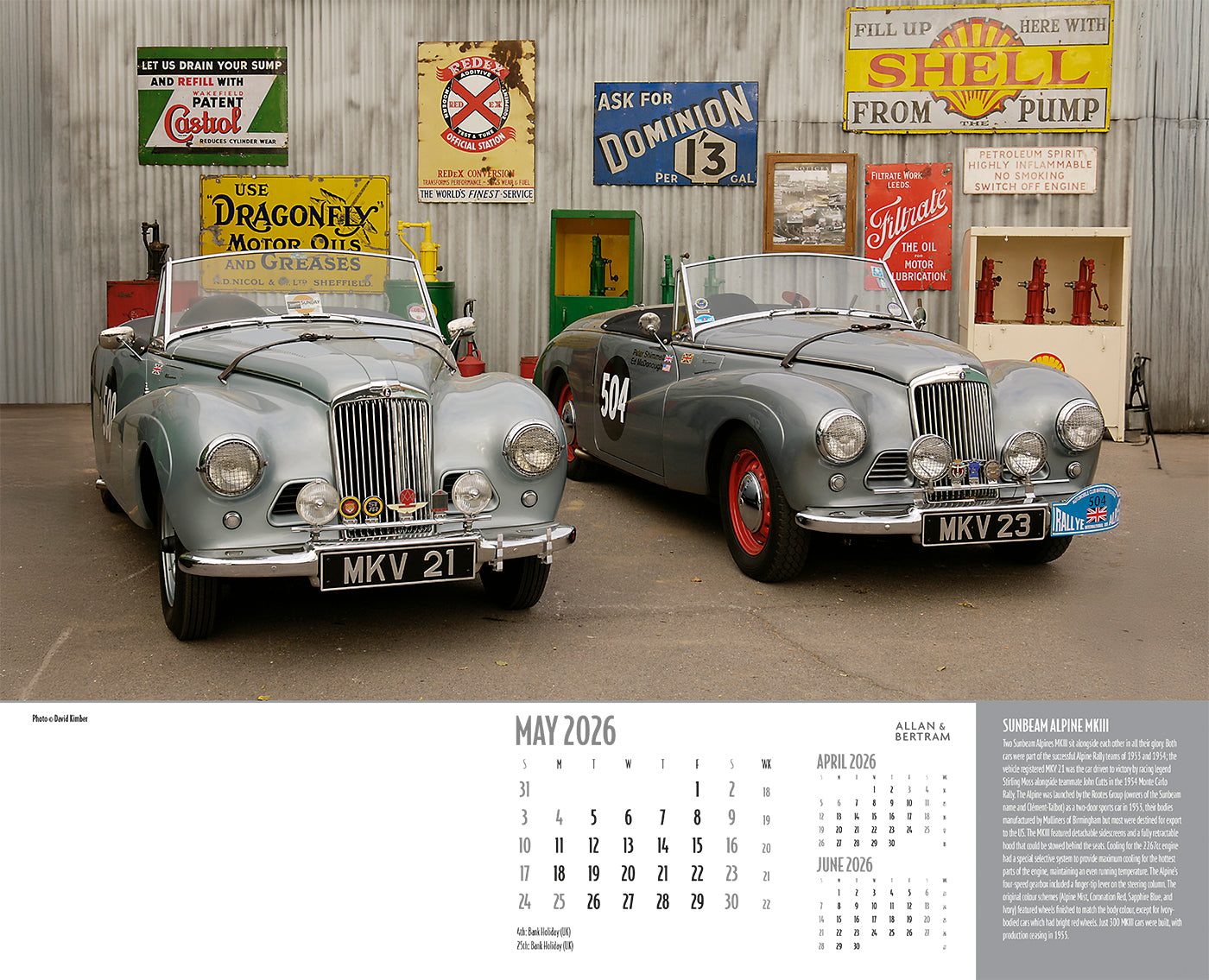 Vintage Power Wall Calendar