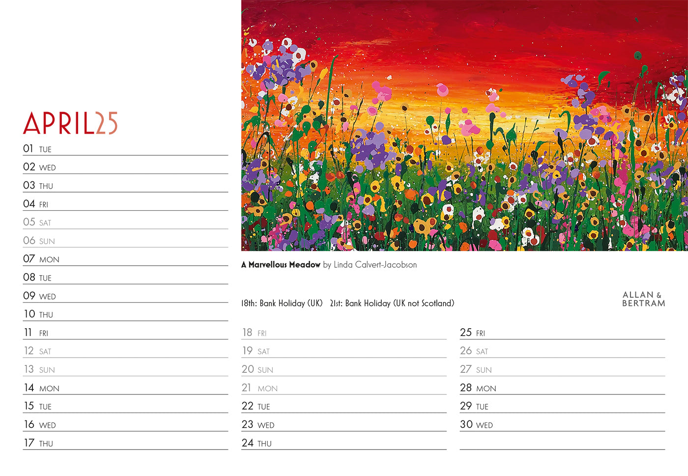 Art Midi Desk Calendar