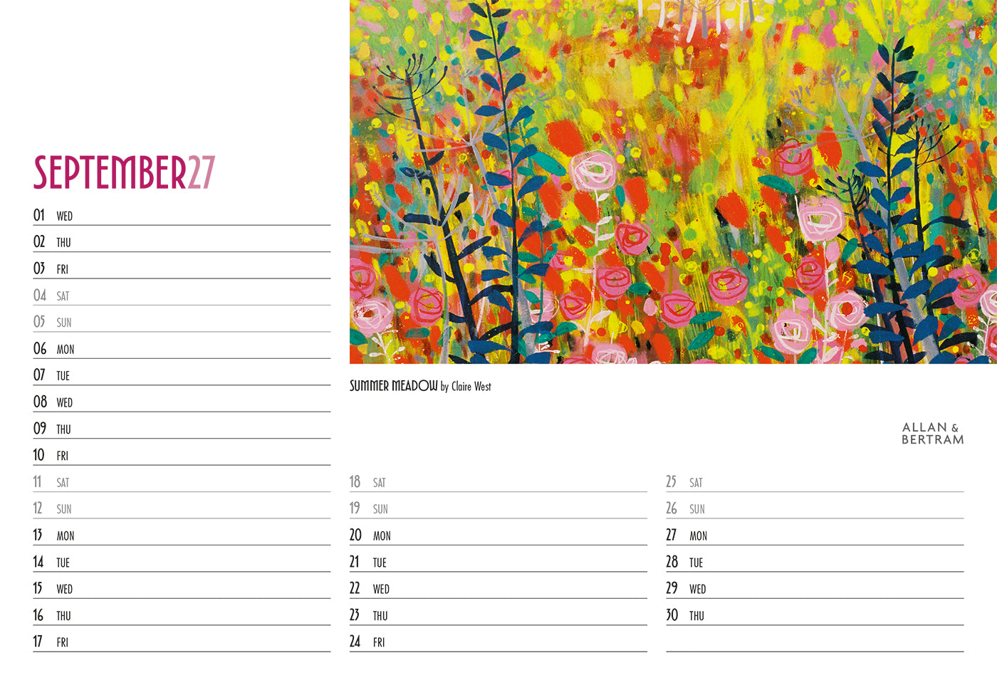 Art Midi Desk Calendar