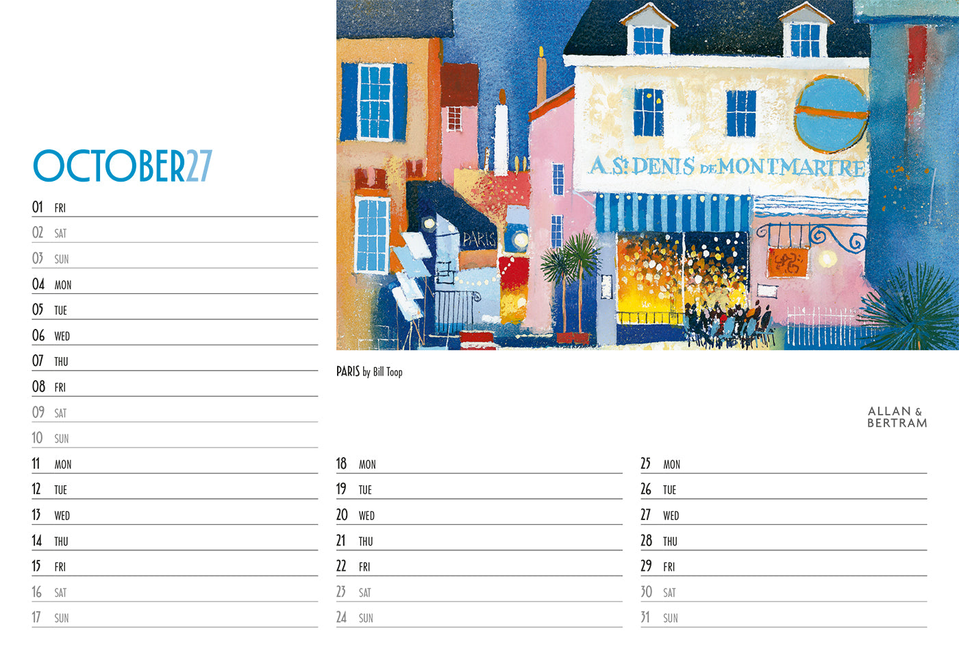 Art Midi Desk Calendar