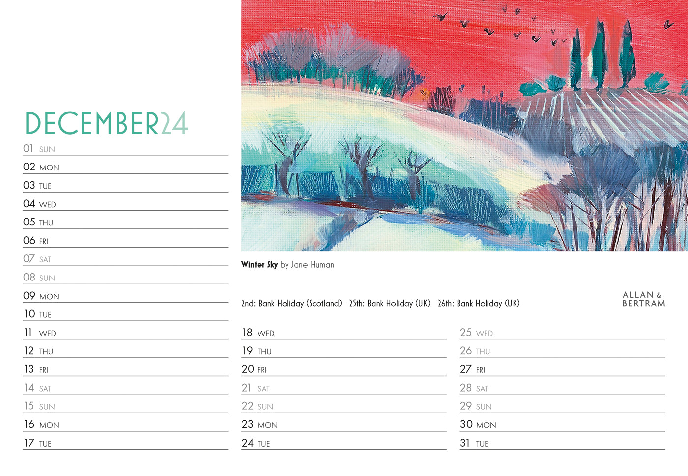 Art Midi Desk Calendar