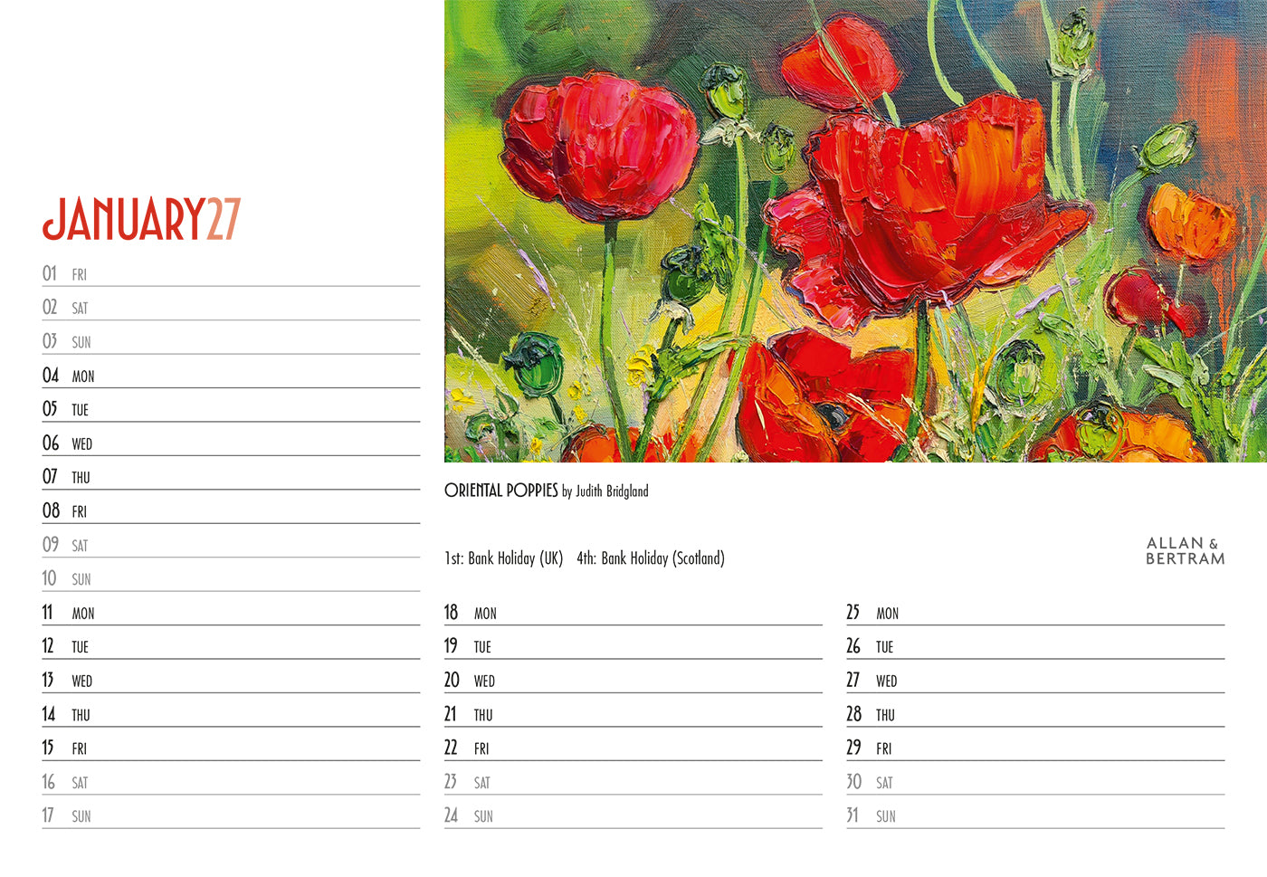 Art Midi Desk Calendar
