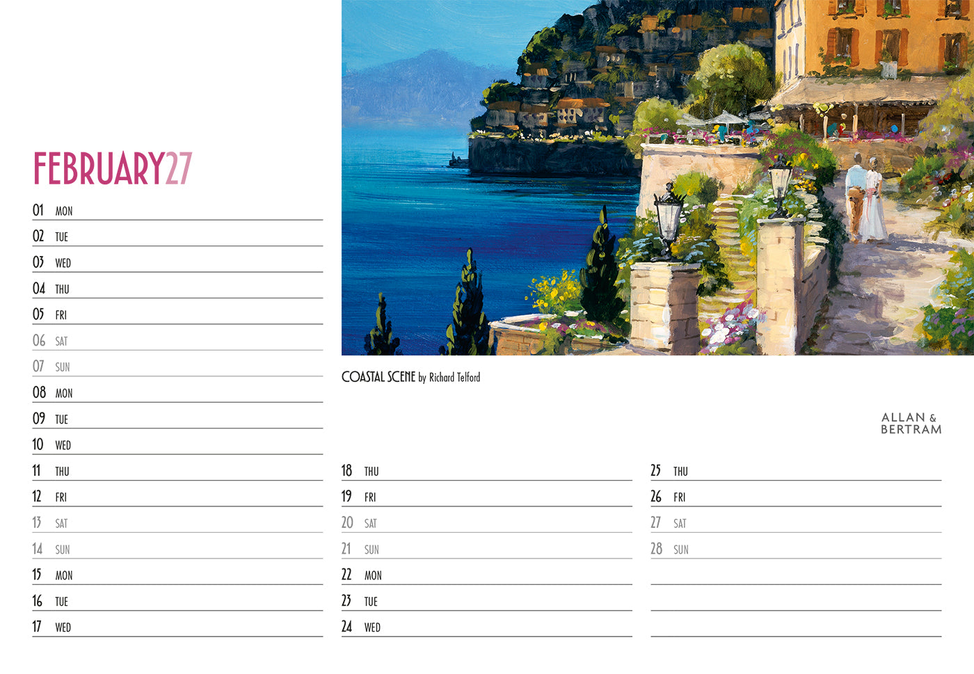 Art Midi Desk Calendar