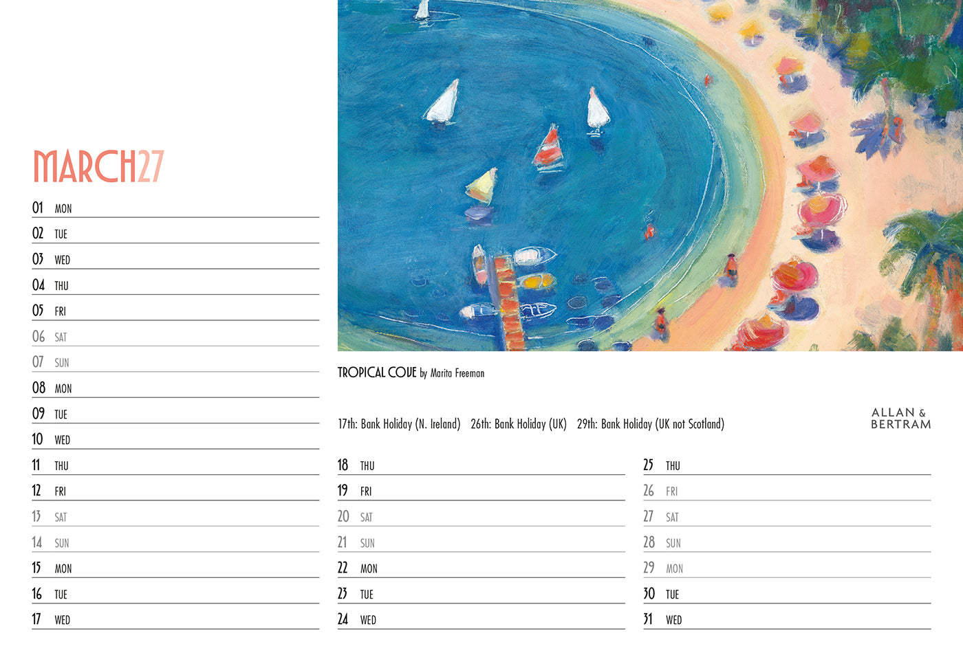 Art Midi Desk Calendar