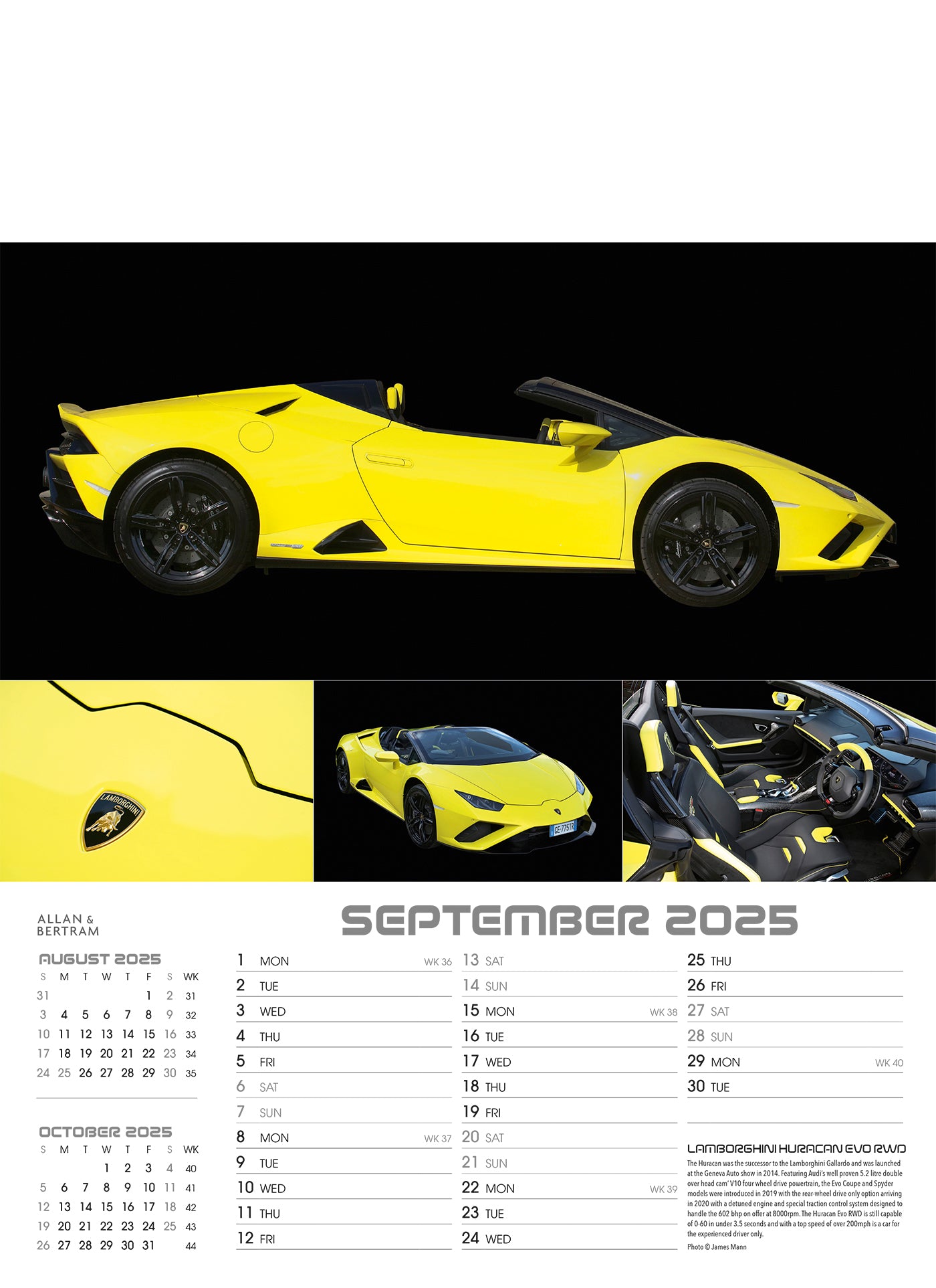 Auto Junior Wall Calendar