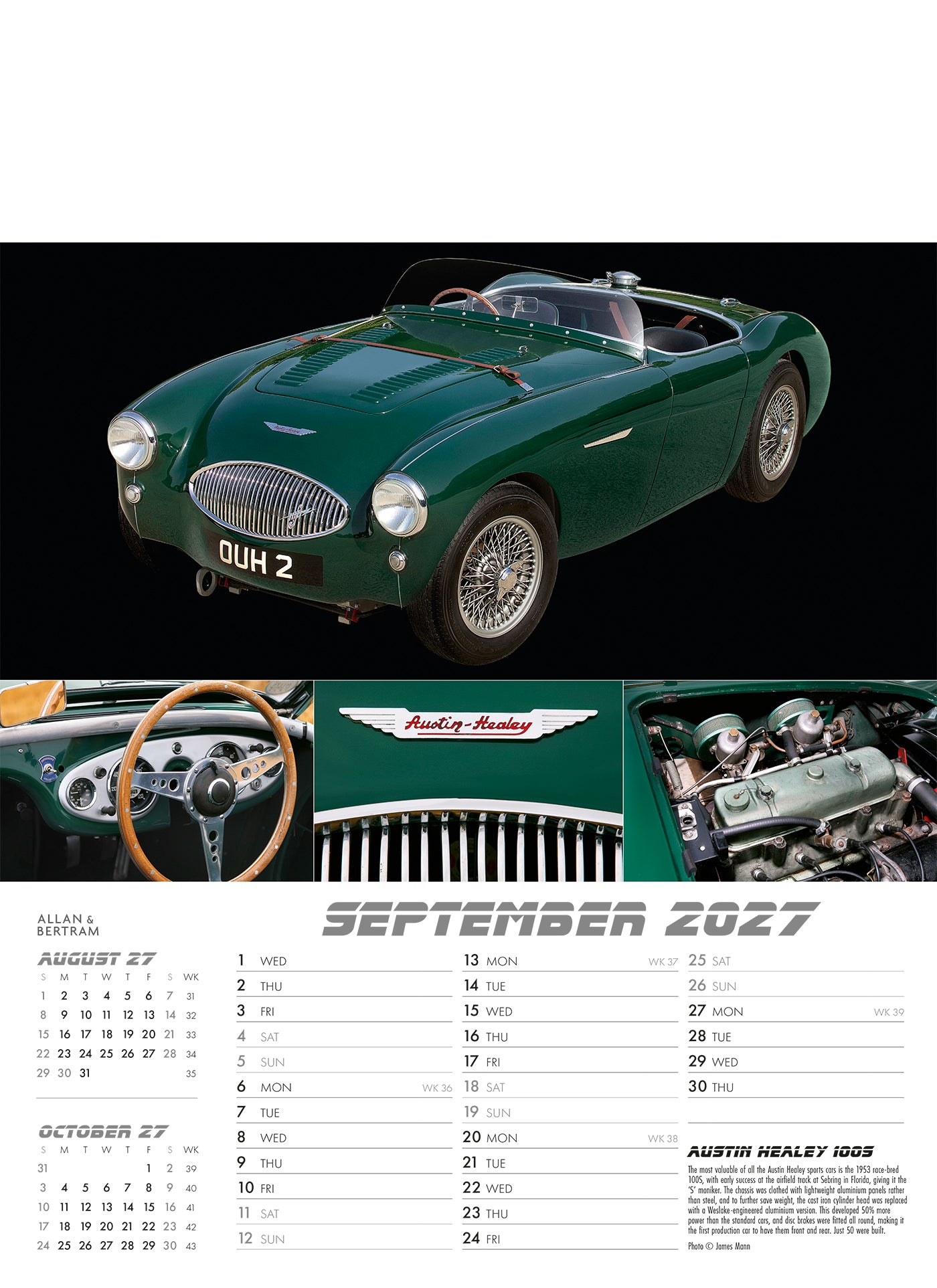 Auto Junior Wall Calendar